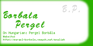 borbala pergel business card